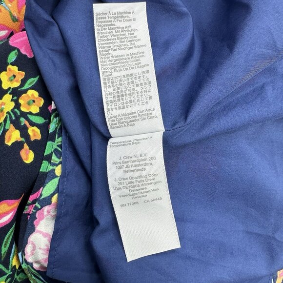 J.Crew Factory Women's Black Floral Ruffle Neck Sleeveless Career  Top S/C39 - Picture 9 of 13